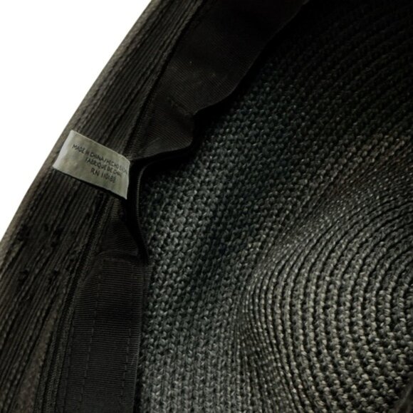 Nine West Floppy Hat Wide Brim  All Season Summer Flower Applique Black OS - Picture 9 of 16